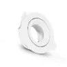 SUPPORT DE SPOT ROND BLANC ORIENTABLE 90 mm PC