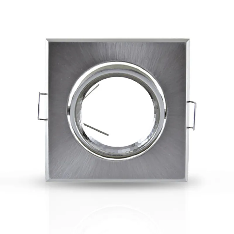 SUPPORT DE SPOT CARRE ARGENT ORIENTABLE 84x84 mm