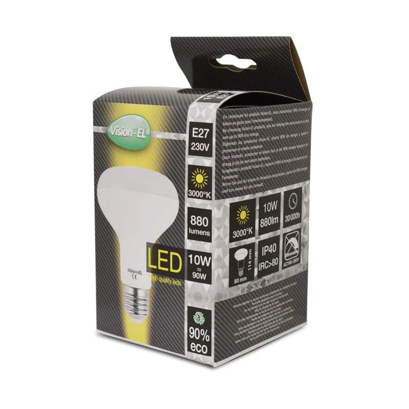 LED R80 E27 10 W 3000 K DEPOLI BOITE