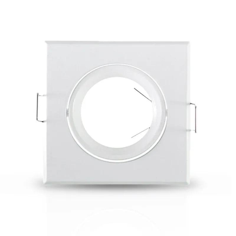 SUPPORT DE SPOT CARRE BLANC ORIENTABLE 84x84 mm