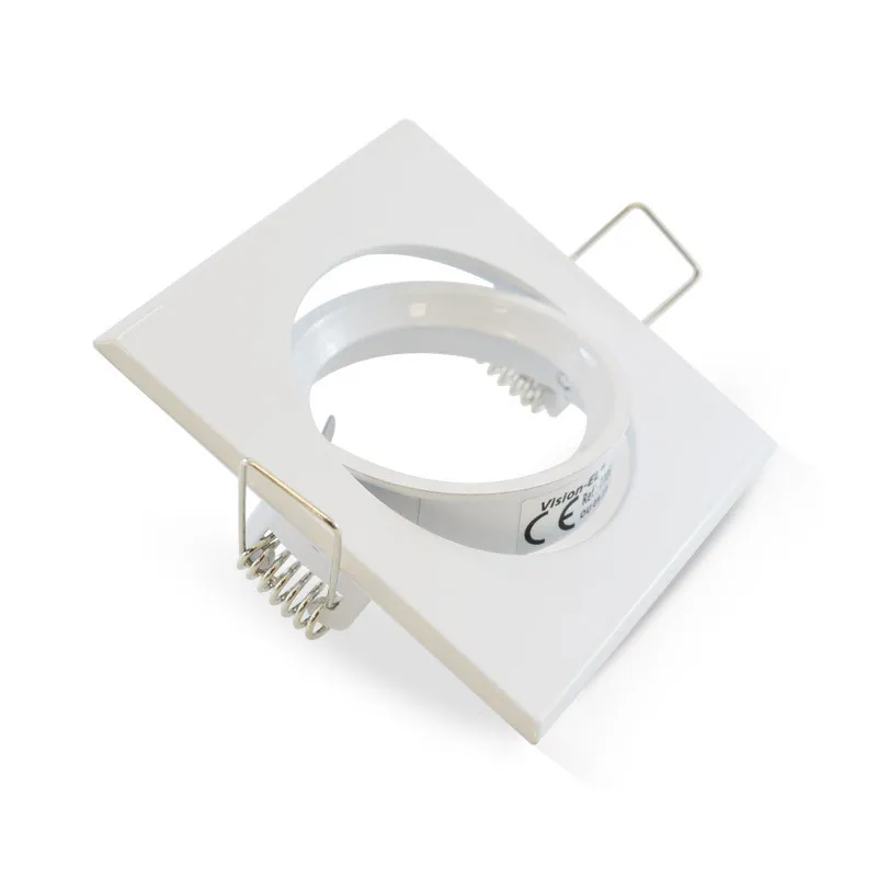 SUPPORT DE SPOT CARRE BLANC ORIENTABLE 84x84 mm