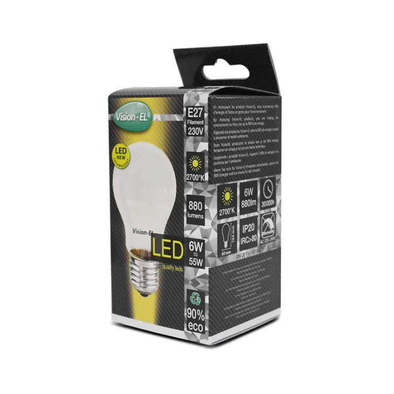 LED FIL COB BULB E27 6 W 2700 K DEPOLI BOITE