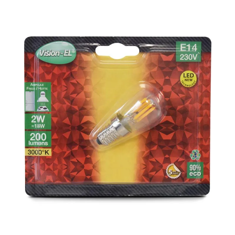 LED   FRIGO  E14  2 W  FIL COB  3000 K  BLISTER CLAIRE