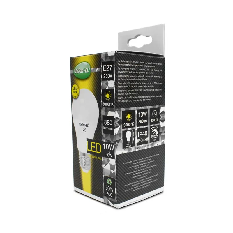 LED 10 W BULB E27 3000 K BOITE