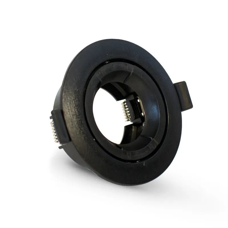 SUPPORT DE SPOT ROND  NOIR ORIENTABLE 90 mm PC