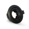 SUPPORT DE SPOT ROND  NOIR ORIENTABLE 90 mm PC