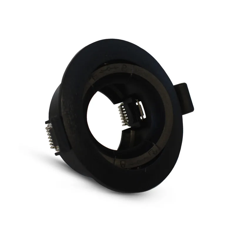 SUPPORT DE SPOT ROND  NOIR ORIENTABLE 90 mm PC