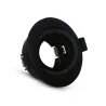 SUPPORT DE SPOT ROND  NOIR ORIENTABLE 90 mm PC