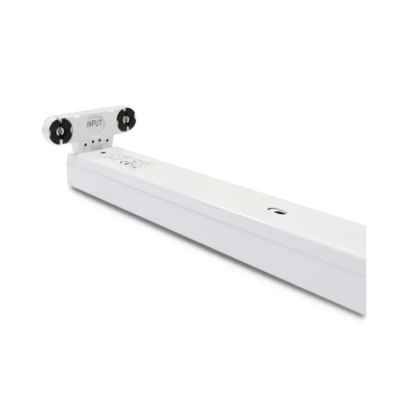 T8 SUPPORT DOUBLE TUBE 1500MM BLC L N MEME COTE x10