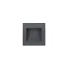 Spot de balisage à 3w LED d'escalier mur encastrable rectangle gri...