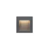 Spot de balisage à 3w LED d'escalier mur encastrable rectangle gri...
