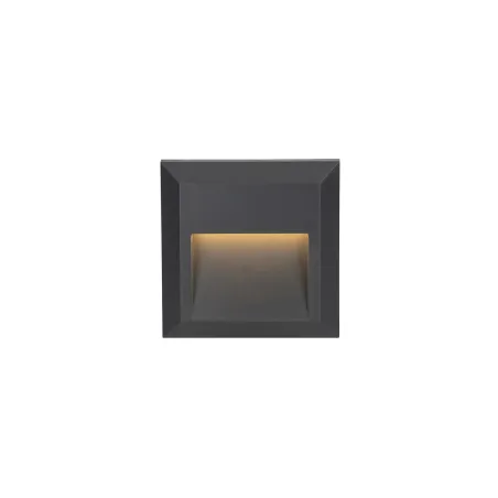 Spot de balisage à 3w LED d'escalier mur encastrable rectangle gri...