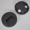 Spot de balisage à 3w LED d'escalier mur encastrable rectangle gri...