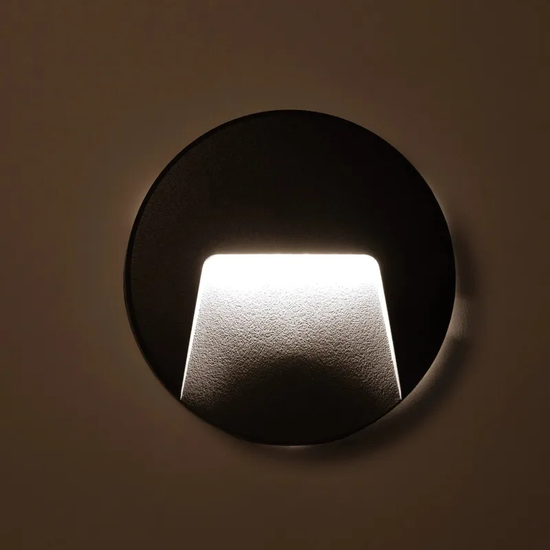 Spot de balisage à 3w LED d'escalier mur encastrable rectangle gri...