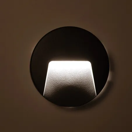 Spot de balisage à 3w LED d'escalier mur encastrable rectangle gri...