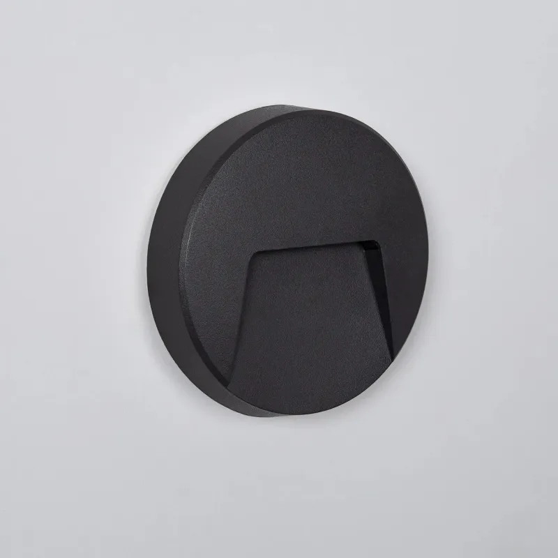 Spot de balisage à 3w LED d'escalier mur encastrable rectangle gri...
