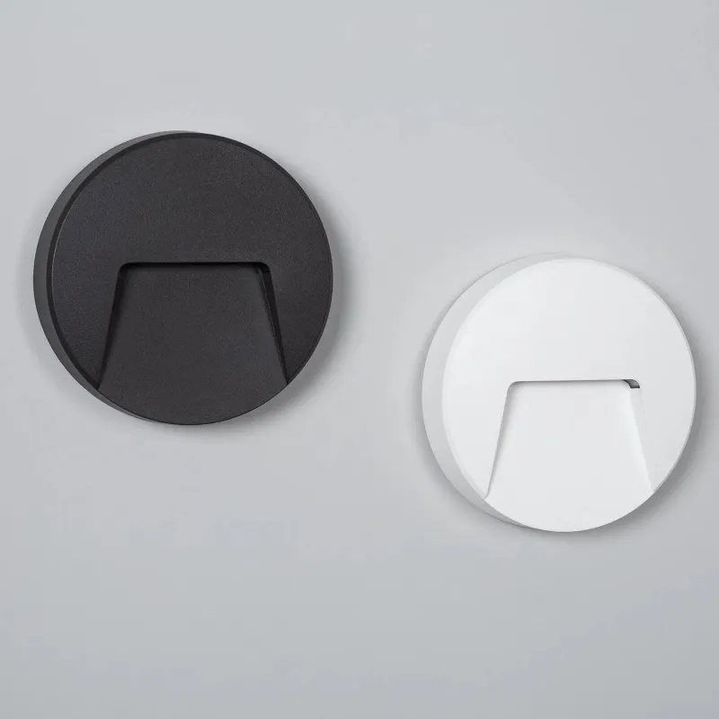 Spot de balisage à 3w LED d'escalier mur encastrable rectangle gri...