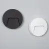Spot de balisage à 3w LED d'escalier mur encastrable rectangle gri...