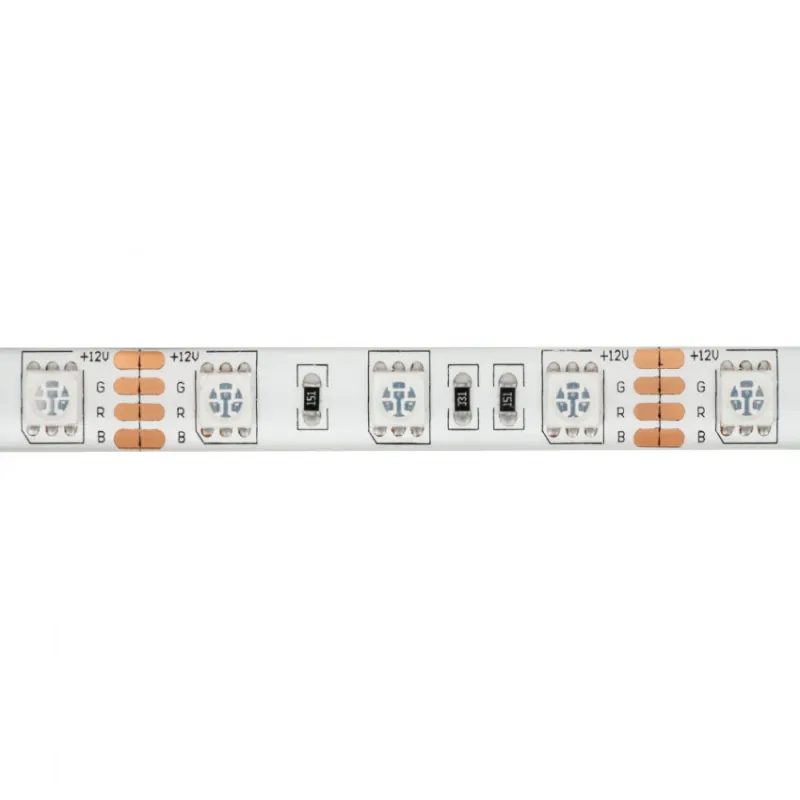 Ruban strip led 12v-5m-ip20-rgb multi couleurs