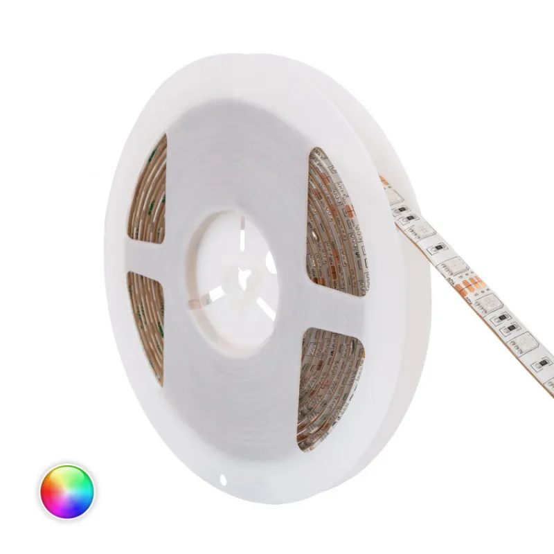 Ruban strip led 12v-5m-ip20-rgb multi couleurs