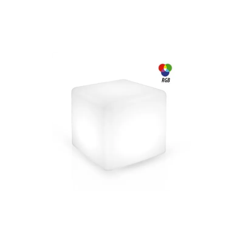 CUBE LUMINEUX RGB rechargeable + TELECOMMANDE 40*40*40