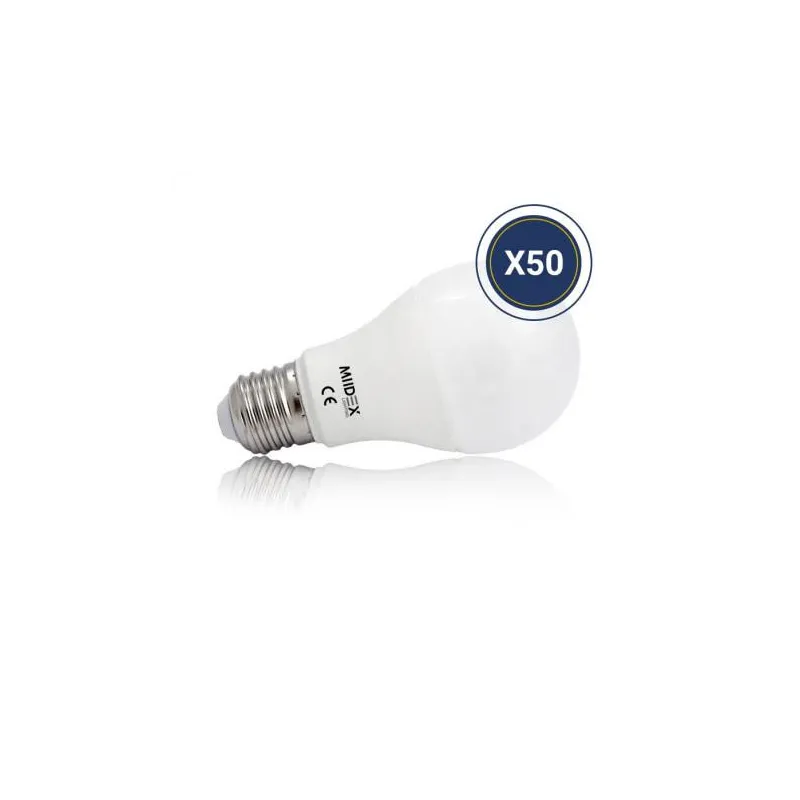 LED 10W BULB E27 3000K BOITE PACK DE 50