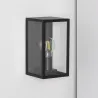 applique murale blanche culot e27-ip44_220v-lanterne cage moderne