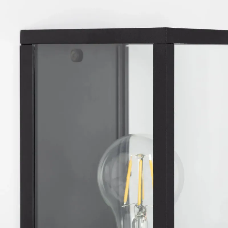 applique murale blanche culot e27-ip44_220v-lanterne cage moderne