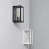 applique murale blanche culot e27-ip44_220v-lanterne cage moderne