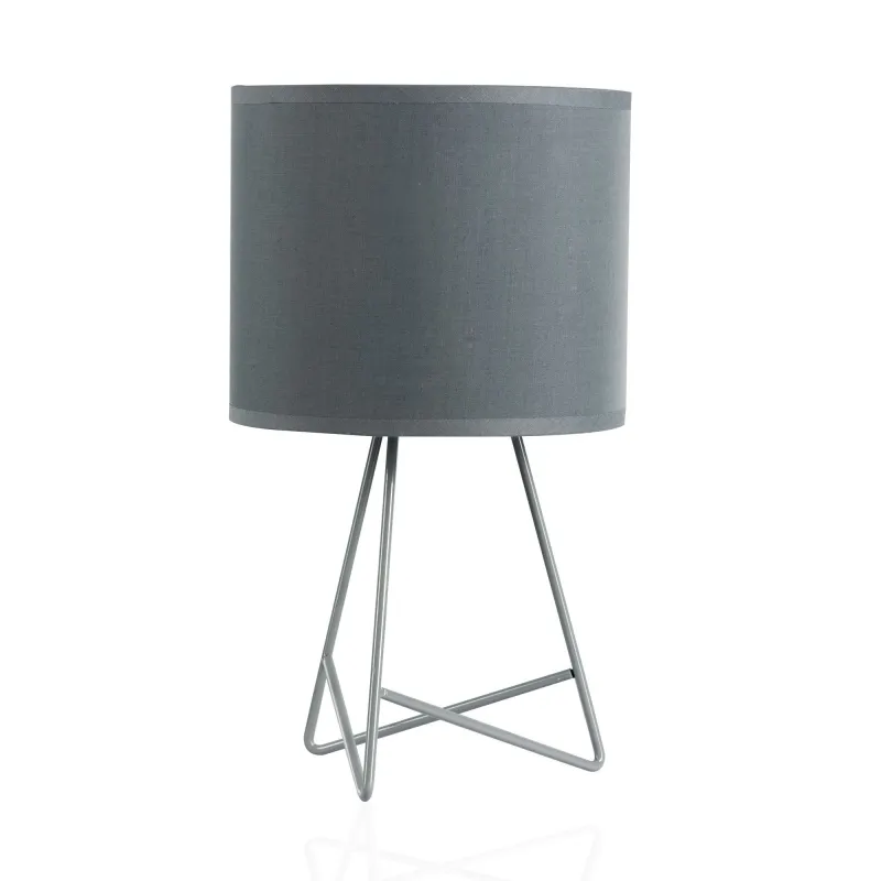Lampe à poser Shiny Star max20W E14 Gris 230V alu/tissu