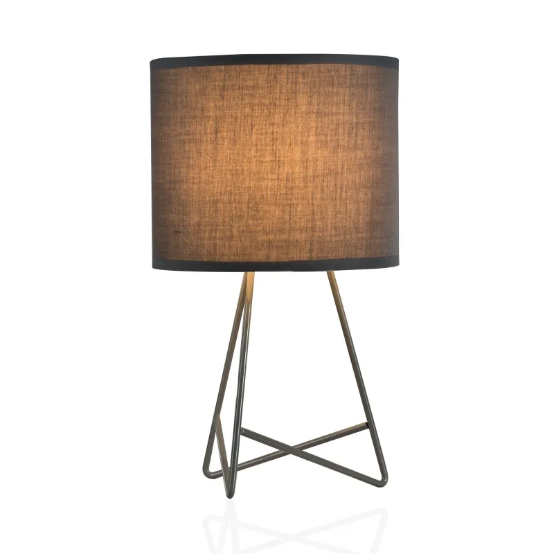 Lampe à poser Shiny Star max20W E14 Gris 230V alu/tissu
