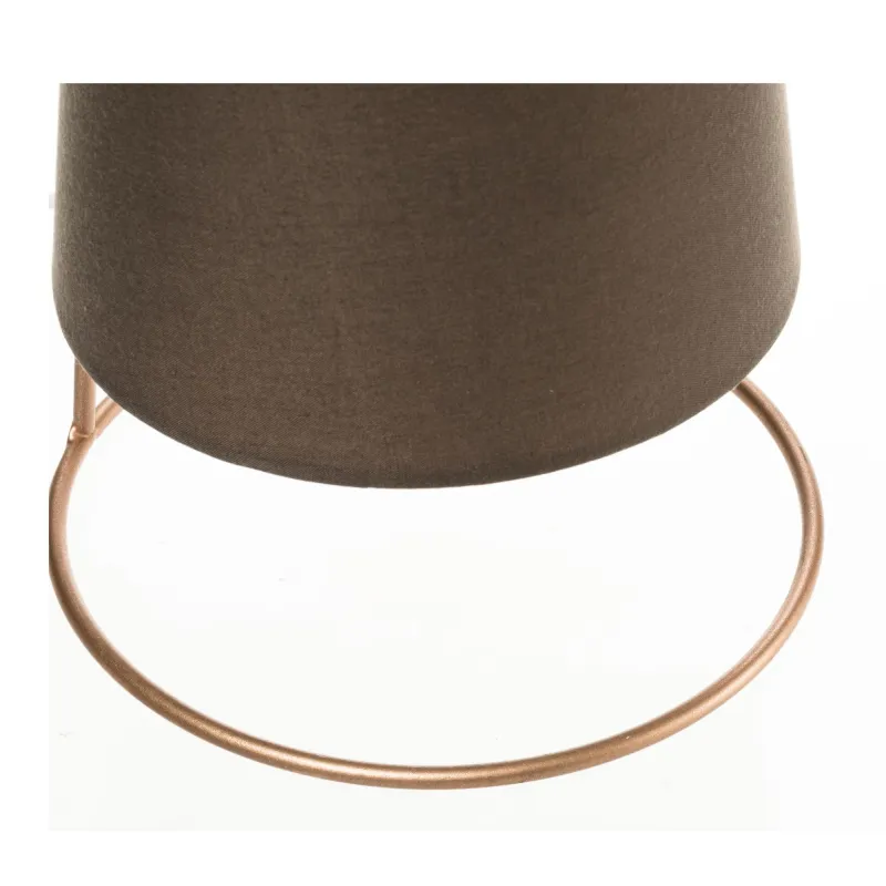 Lampe à poser Shiny Circle max20W E14 Copper/Taupe 230V alu/tissu