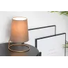 Lampe à poser Shiny Circle max20W E14 Copper/Taupe 230V alu/tissu
