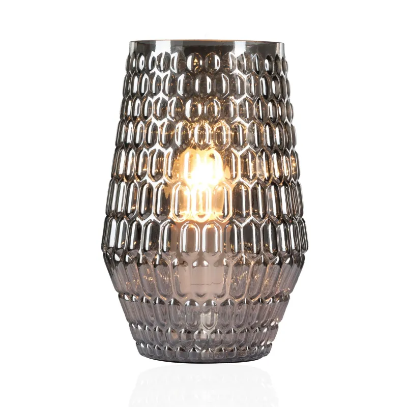 Lampe à poser Crystal Sparkle max20W E14 Gris 230V verre