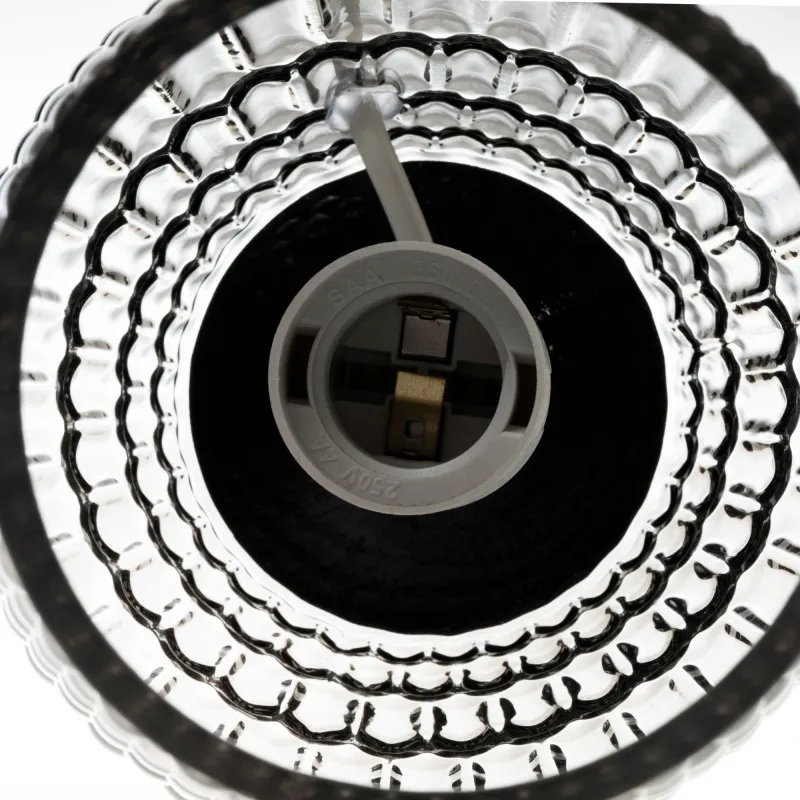Lampe à poser Crystal Sparkle max20W E14 Gris 230V verre