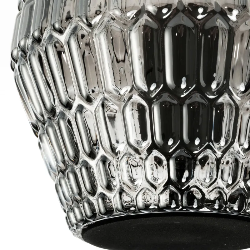 Lampe à poser Crystal Sparkle max20W E14 Gris 230V verre