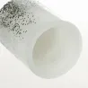 Glowing Glitter Candle 2 bougies cire Pile Blanc/Paillettes cire Argent