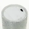 Glowing Glitter Candle 2 bougies cire Pile Blanc/Paillettes cire Argent