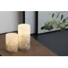 Glowing Glitter Candle 2 bougies cire Pile Blanc/Paillettes cire Argent