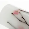 Kit 2 bougies cire Shiny Blossom Candle Pile Blanc/fleurs cire