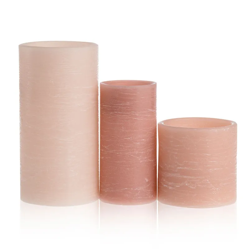 Shine like a candle kit 3 bougies cire Pile abricot cire