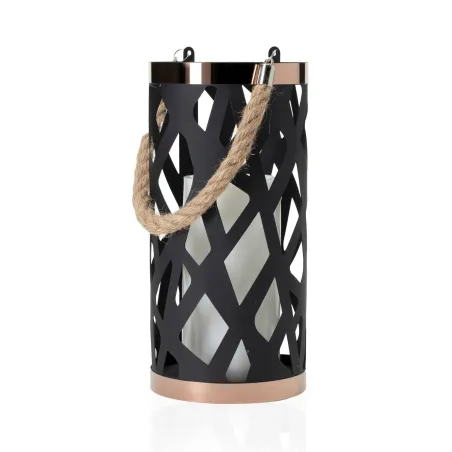 Lantern Soul Lanterne avec bougie Pile Noir/Blanc métal/plastique