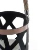 Lantern Soul Lanterne avec bougie Pile Noir/Blanc métal/plastique