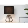 Lampe à poser Shiny Diamond max20W E27 Noir/Noir 230V tissu/alu