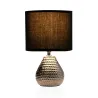 Lampe à poser Sip of silver max20W E14 Noir/Argent 230V tissu/céramique