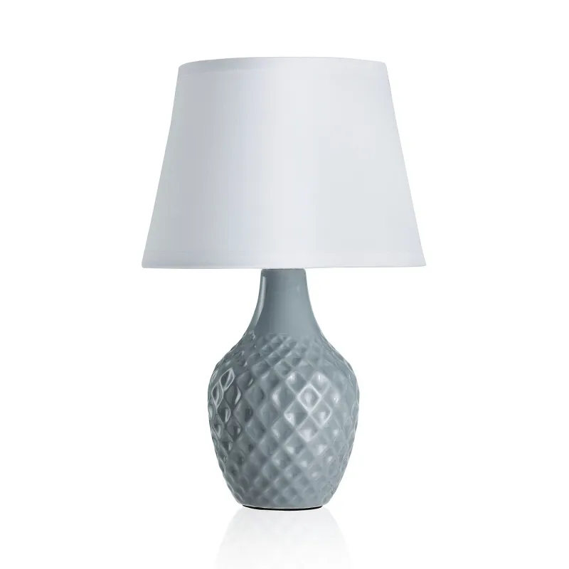 Lovely Sparkle Lampe à poser max20W E14 Blanc/Gris 230V tissu/céramique
