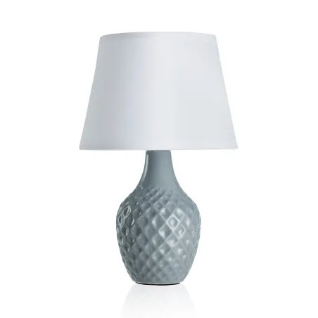Lovely Sparkle Lampe à poser max20W E14 Blanc/Gris 230V tissu/céramique