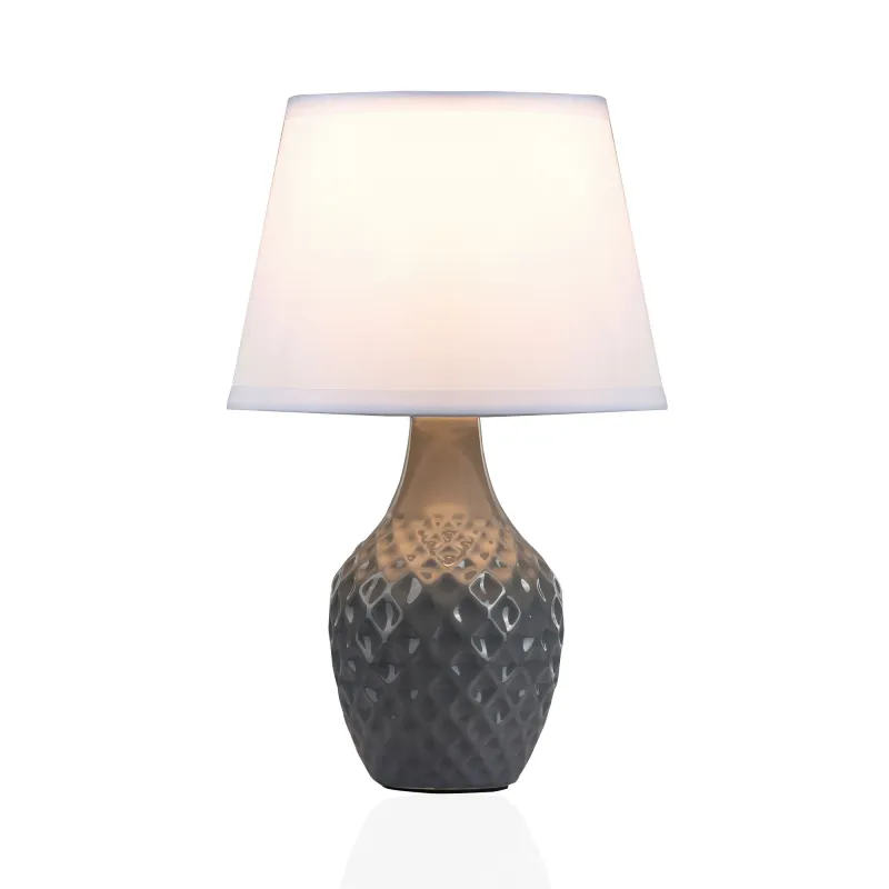 Lovely Sparkle Lampe à poser max20W E14 Blanc/Gris 230V tissu/céramique