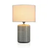 Lampe à poser Go for Glow max20W E27 Beige/Gris/Vert 230V tissu/céramique