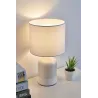 Lampe à poser Sandy Glow max20W E14 Blanc/Beige 230V tissu/céramique